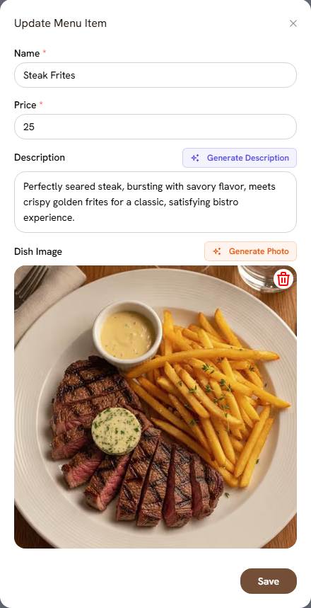 modal placeholder